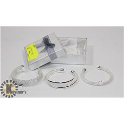 3 PC SILVER PLATED BANGLES