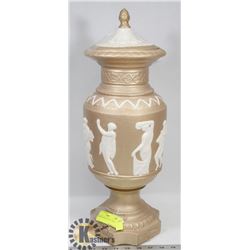 CERAMIC GRECIAN URN 21"HIGH