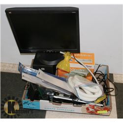 21" VIEWSONIC MONITOR, LOGITECH SPEAKERS, LG CD