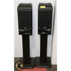 KENWOOD SURROUND SOUND SPEAKERS WITH STANDS