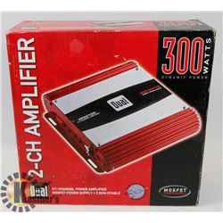 DUAL AMPLIFIER 2 CHANNEL 300 WATTS.