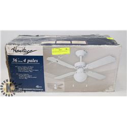 NEW HERITAGE 36" 4 BLADE FAN