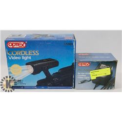 OPTEX CORDLESS VIDEO LIGHT WITH AC ADAPTOR