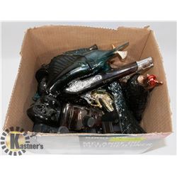 BOX OF AVON PERFUME BOTTLES