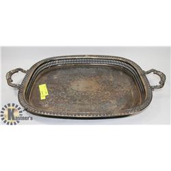 VINTAGE SILVER PLATE SERVING TRAY