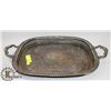 Image 1 : VINTAGE SILVER PLATE SERVING TRAY