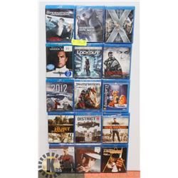 15 BLU RAY MOVIES, SOME NEW