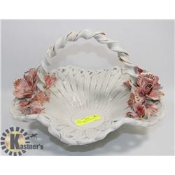 CAPIDOMONTE BASKET STYLE CENTREPIECE