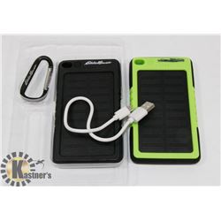 LOT OF TWO EDDIE BAUER SOLAR POWER BANKS 6000MAH
