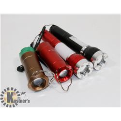 LOT OF 4 EDDIE BAUER ALUMINUM FLASHLIGHTS