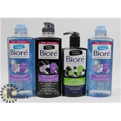 BAG OF ASSORTED BIORE FACIAL CLEANER