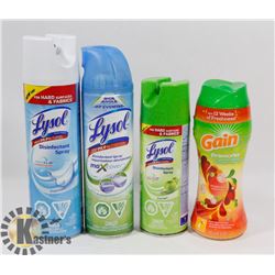BAG OF LYSOL SPRAY AND MORE