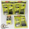 Image 1 : SEALED 3 SETS RYOBI OXIDE DRILL BIT