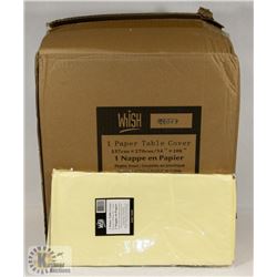 CASE OF 30 NEW IVORY DISPOSABLE TABLE CLOTHS