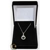 Image 1 : #32-GENUINE SKY  BLUE TOPAZ PENDANT NECKLACE
