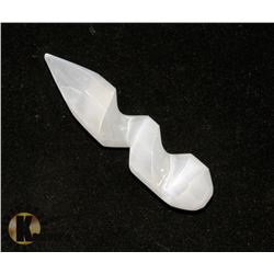 #46-NATURAL SELENITE UNICORN HORN