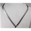 Image 1 : 1)  NAPIER HEAVY V HERRING BONE NECKLACE
