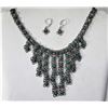 Image 1 : 19)  SILVER TONE & TURQUOISE NECKLACE