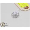 Image 1 : STERLING SILVER WHITE CZ RING SIZE 7.