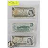 Image 1 : LOT OF 3 -1973 CANADA $1 BILLS