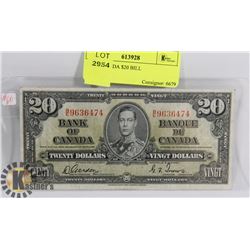 1937 CANADA $20 BILL