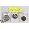 Image 1 : LOT OF 3 CANADA COINS, 1967 HALF DOLLAR, 1881