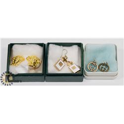 3 PAIRS OF REPLICA DESIGNER EARRINGS