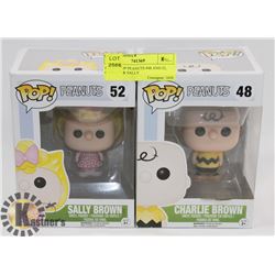 FUNKO POP PEANUTS #48 AND 52, CHARLIE & SALLY