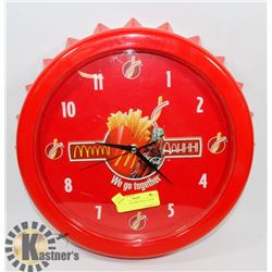 MCDONALDS COKE WALL CLOCK