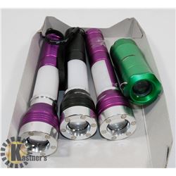 LOT OF 4 EDDIE BAUER ALUMINUM FLASHLIGHTS