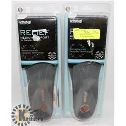 RELIEF MEDIUM SUPPORT ORTHOTICS PAIR OF SZ SMALL