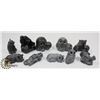 Image 1 : LOT OF 10 WOLF ORIGINALS VARIOUS ANIMAL SOAPSTONE