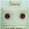 Image 1 : 14K GOLD GARNET EARRINGS