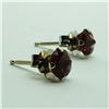Image 2 : 14K GOLD GARNET EARRINGS