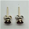 Image 3 : 14K GOLD GARNET EARRINGS