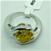 Image 3 : SILVER YELLOW CUBIC ZIRCONIA RING