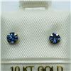Image 1 : 10K YELLOW GOLD TANZANITE EARRINGS