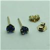 Image 2 : 10K YELLOW GOLD TANZANITE EARRINGS