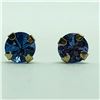 Image 3 : 10K YELLOW GOLD TANZANITE EARRINGS