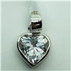 Image 1 : SILVER CUBIC ZIRCONIA PENDANT
