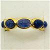 Image 1 : GOLD PLATED SILVER TANZANITE RING