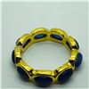 Image 3 : GOLD PLATED SILVER TANZANITE RING