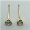 Image 2 : 14K YELLOW GOLD CUBIC ZIRCONIA EARRINGS
