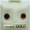 Image 1 : 14K GOLD GARNET EARRINGS