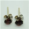 Image 2 : 14K GOLD GARNET EARRINGS