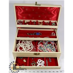 ESTATE JEWELRY BOX WITH CONTENTS