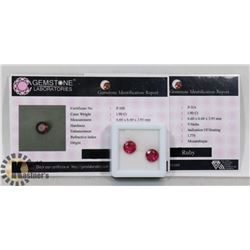 15-MATCHING PAIR RED RUBY GEMSTONE  3.80CT