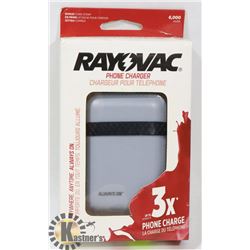 NEW RAYOVAC 6000 MAH POWER BANK