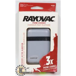 NEW RAYOVAC 6000 MAH POWER BANK