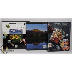3 CANADA SOUVENIR STAMP COLLECTION BOOKS 1989,